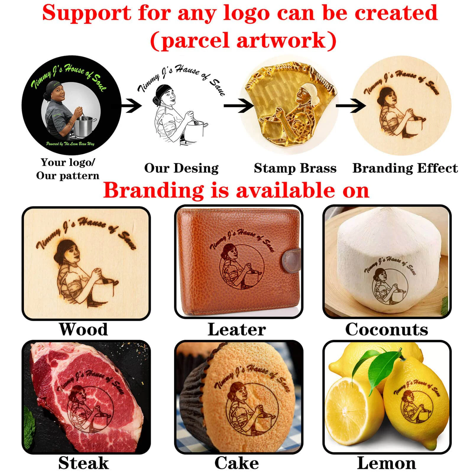 Leather Textile Paper Plastic Press Custom Approved Stamp Customized Logo Carton Box Heat Press Machine Provided 300w Engrave