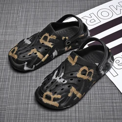 Мужские сандалии для сада и пляжа J & H, модные оригинальные босоножки из ЭВА с прорезями, обувь для дома и отдыха на открытом воздухе, Кроксы, клоги, летняя обувь