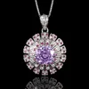 Purple pendant with box chain