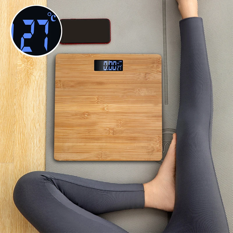 Wooden Digital Fat Analysis Body Scale - 180kg Capacity