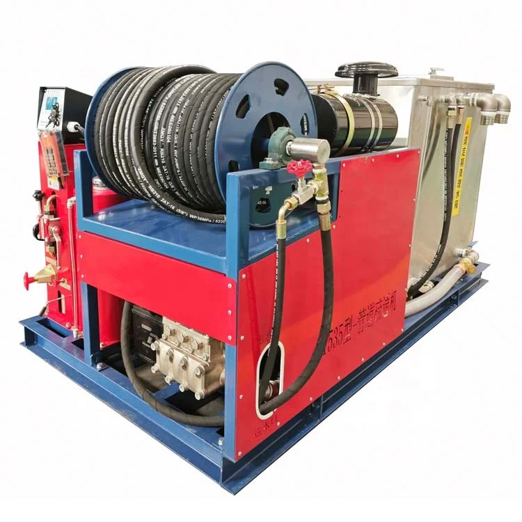 Rust and Scale Removal Oil Pipe Interior Cleaning High Pressure Pump Drill Pipe Cleaning Machine