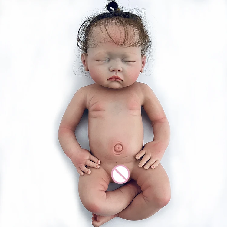 Silicone sólido darren reborn boneca 18 Polegada bebê reborn de silicone  mole artesanal realista renascer de
