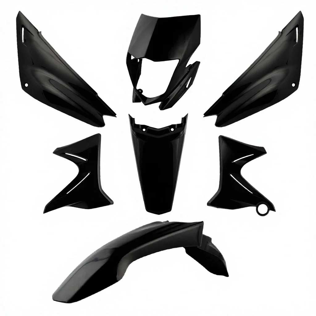 Yamaha XTZ125 Body Plastic Kit - Durable Fairing, Headlight Guard