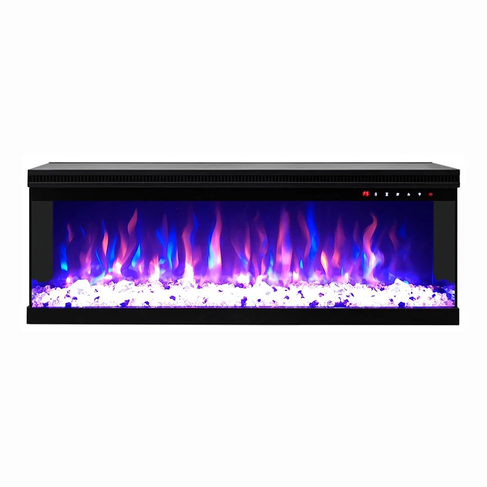 42 50 60 72'' Thermostat Remote Control Smart Three Side Flame View Electric Fireplace for Bedroom