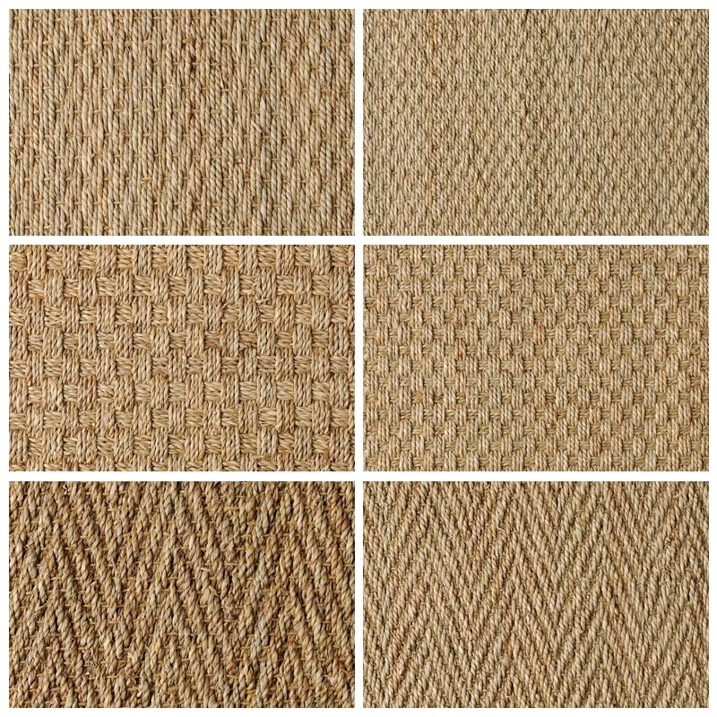 Natural Fiber Wall to Wall Seagrass Carpet Sea Grass Carpet Roll Floor Covering for Home Hotel Resort