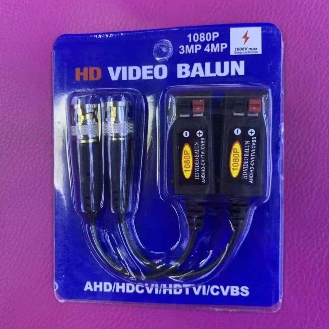 1CH Passive Twisted Pair Transmission UTP Video Balun for CCTV AHD TVI CVI Camera From Original CCTV Cameras Accessories Factory