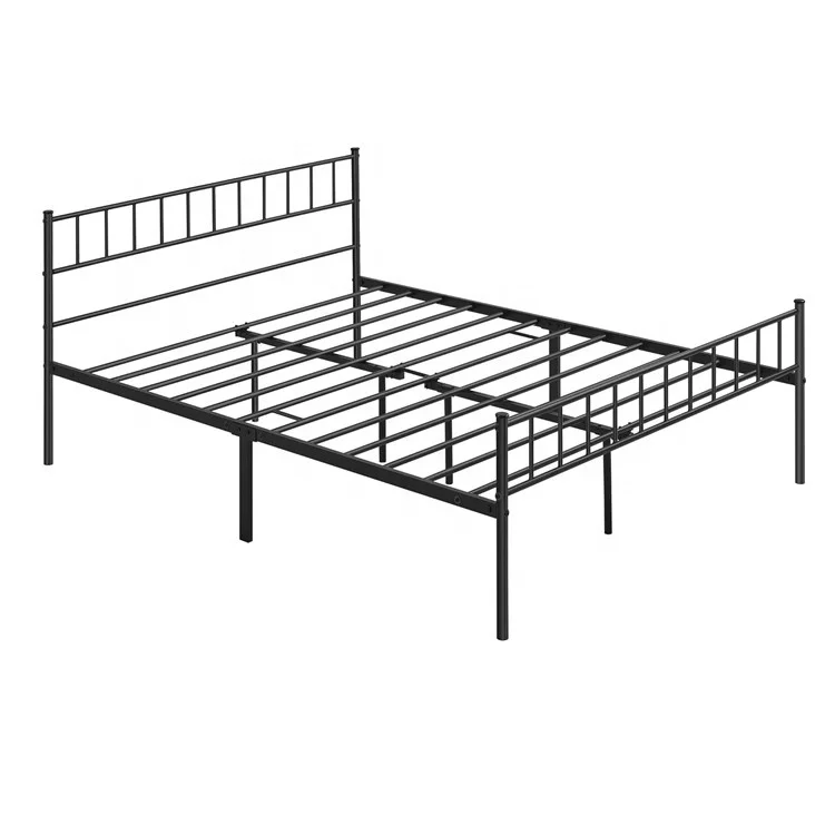 King Metal Bed Frame Mattress Base Metal Bed Base Modern Style With ...