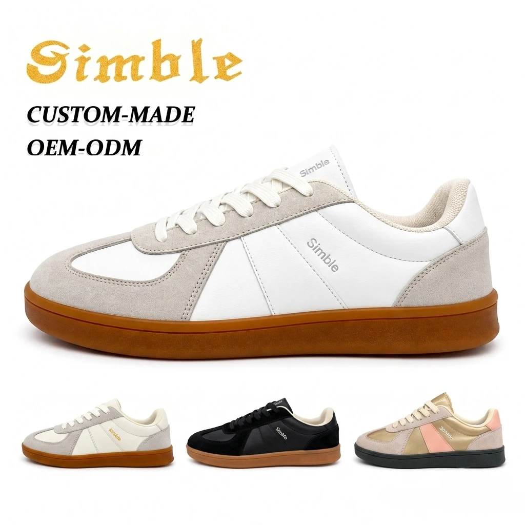 Vintage Suede Patchwork PU Leather Gum Rubber Sole Comfort for City Walking Daily Office Men's Retro Casual Sneakers