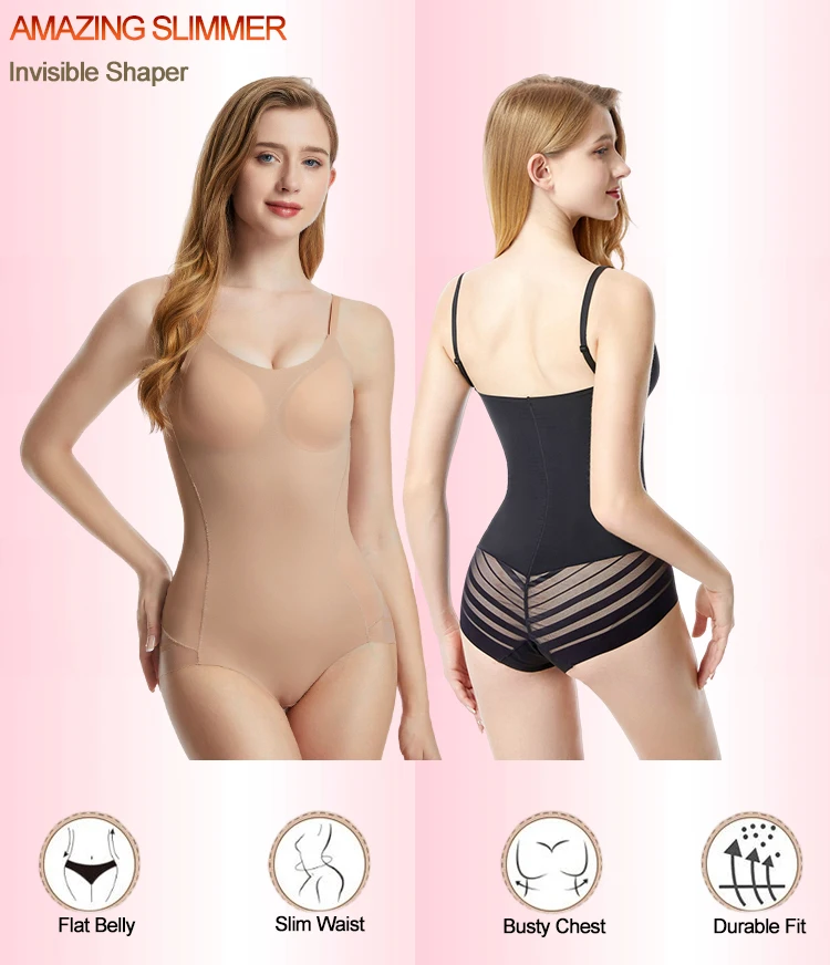 New Designed Women Tummy Control Bodysuit Seamless Bodybriefer Shapewear With Removable Bra