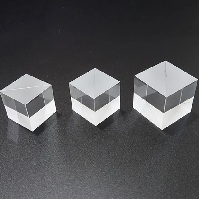 تخصيص Beamsplitter Cube BK7 / K9 فاصل شعاع على شكل مكعب من الزجاج البصري