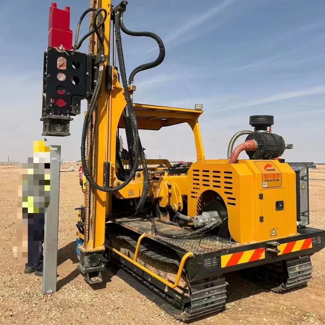 HXR536D-1 Solar Pile Driver Ramming Punching Machine I Beam Channel Pounder Machine
