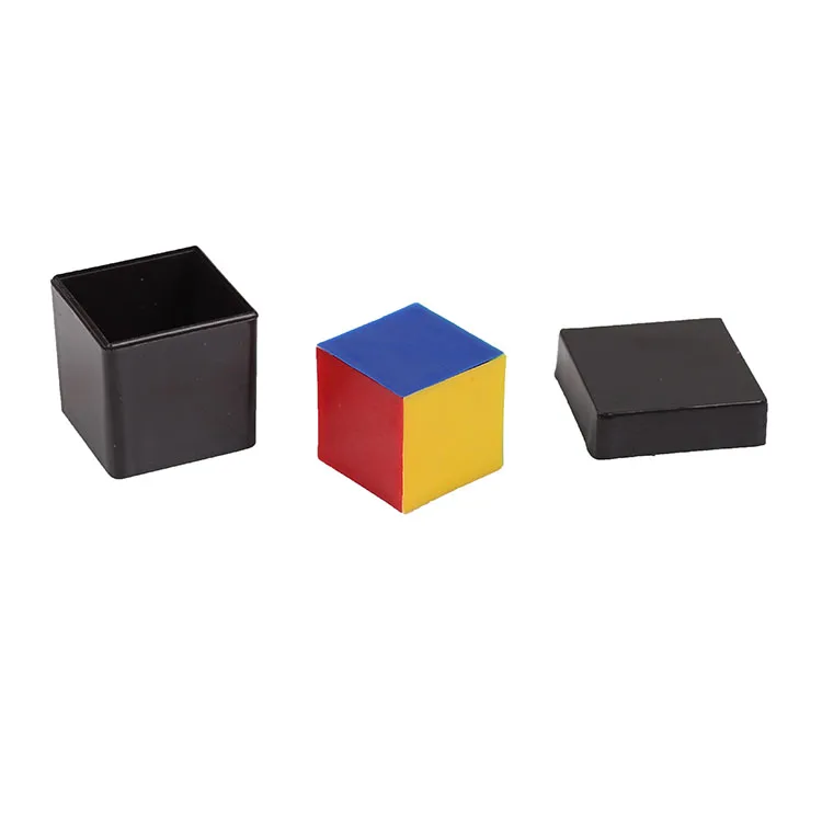 Close Small Color Vision Magic Trick Black Cube with Colorful Box Magic Props guess Color Toy