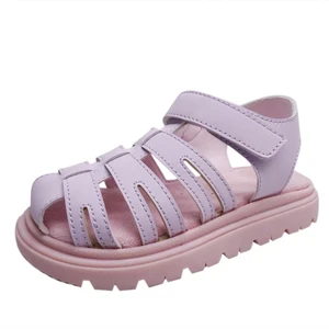 Smeta/BSCI/Sedex OEM Factory Custom Design Summer Beach New Arrival Children Kids Girls Soft Platform PU Leather Sandals