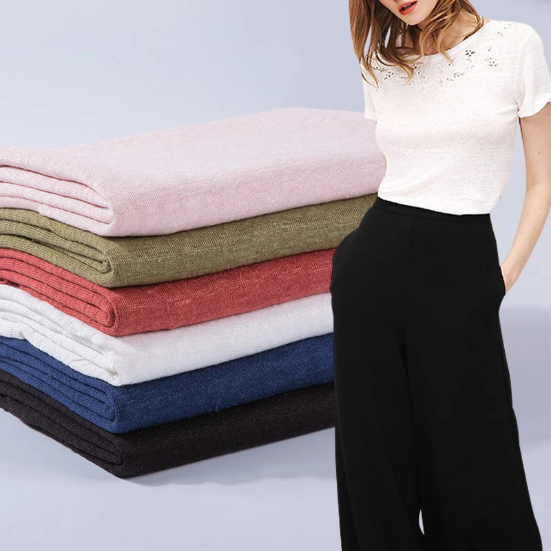 Экологичная 100% натуральная конопляная ткань Органическая ребристая из Джерси для пеньковой