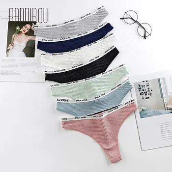 Wholesale Cheap Panties T-back Cotton Thongs For Women Soft Breathable Female Underwear