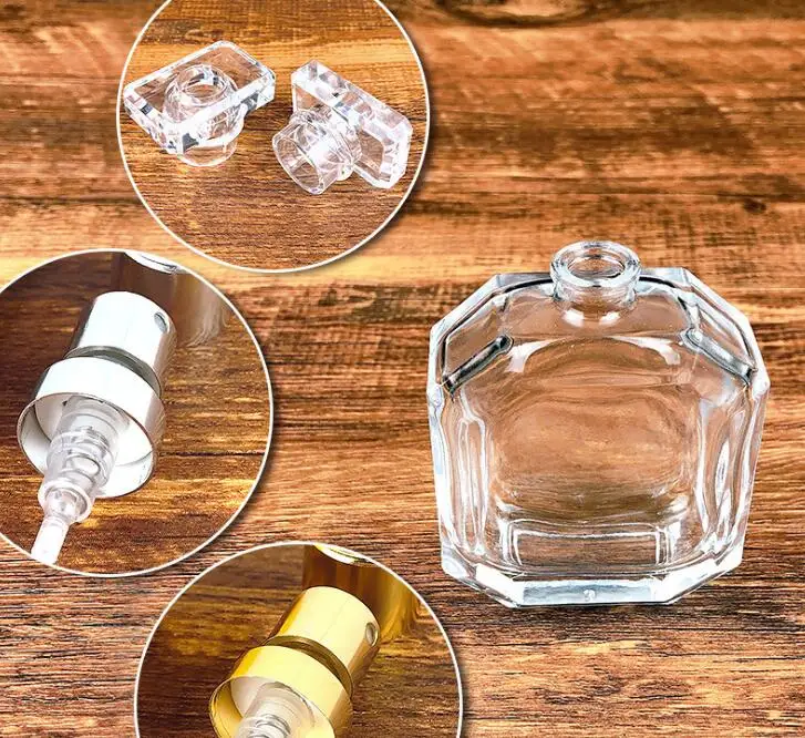 Tasteless Cassette Polygon Cologne Spray Bottle 3oz 4oz Perfume Bottles