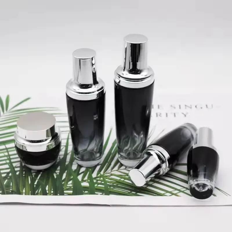 High--end brands Oem 30g50g40ml100ML120ml fashional container skincare cosmetic set glass bottle packaging factory