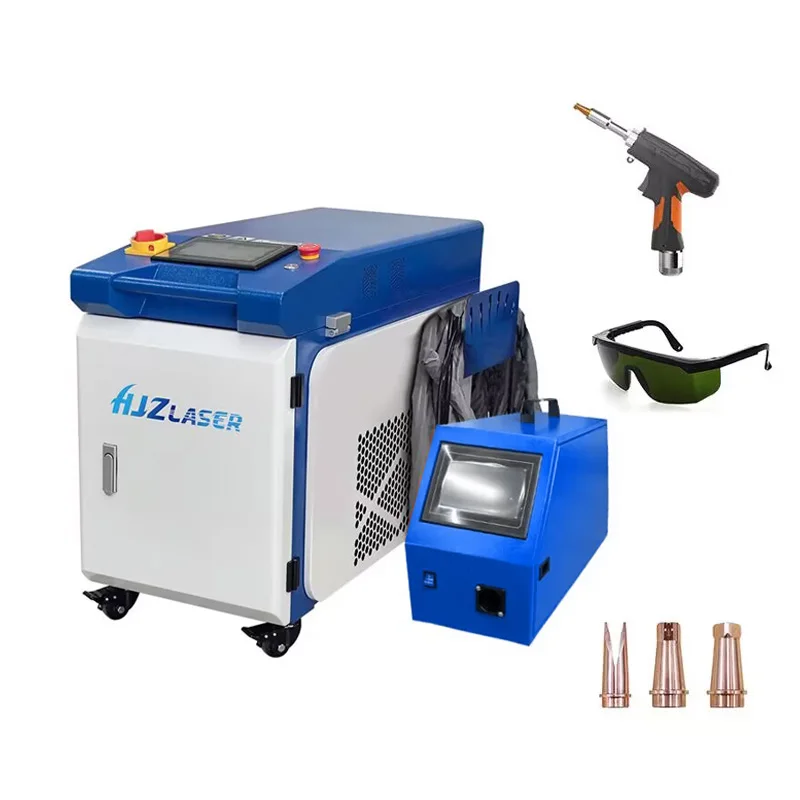 HJZ Laser 4 in 1 Portable Metal Cleaner and Welder 1000w 1500w 2000w 3000w Laser Welding Machine for Stainless Steel Aluminum