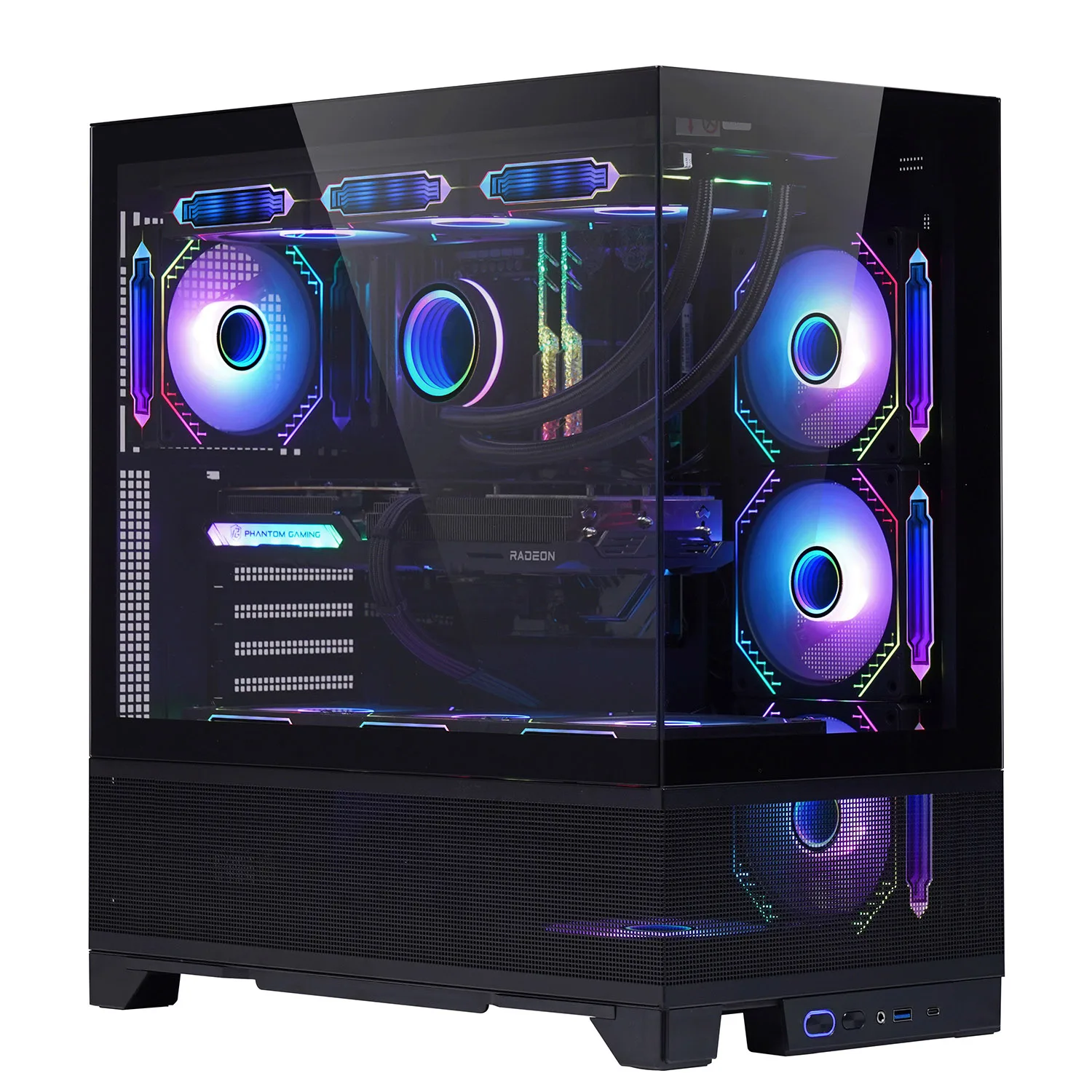 Factory New Model Gaming Computer Case Tempered Glass Full Tower ATX Computer Cabinet PWM ARGB Fan 360mm RAD Gaming Pc Case