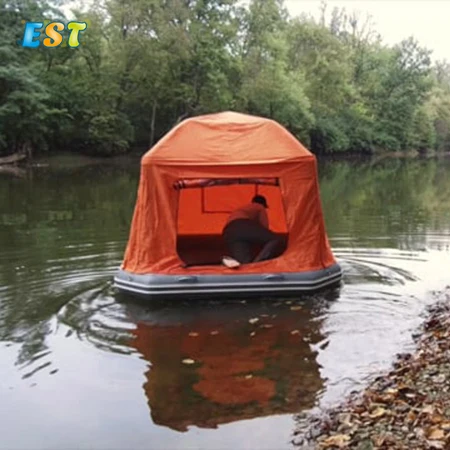 Factory Outdoor Lake Inflatable Shoal Floating Tent Camping Inflatable Raft  Water Shoal Pool Tent for Sale