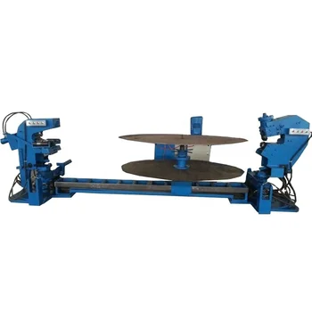 Elliptical head hydraulic shearing and flanging machine, View ...