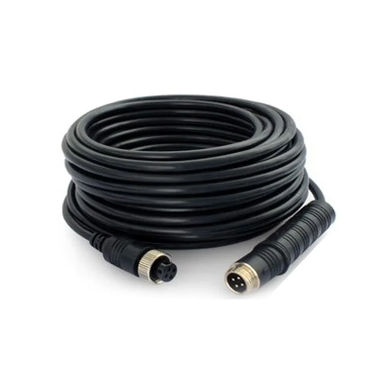 Cable de extensión de 8 pines impermeable de entrada de alimentación de 36-4V 1M 3M 5M 10M 15M 20M Cable de cámara de marcha atrás de vista trasera de coche