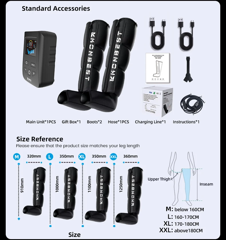 Improve Circulation Rechargeable Digital Sequential Air Compression ...