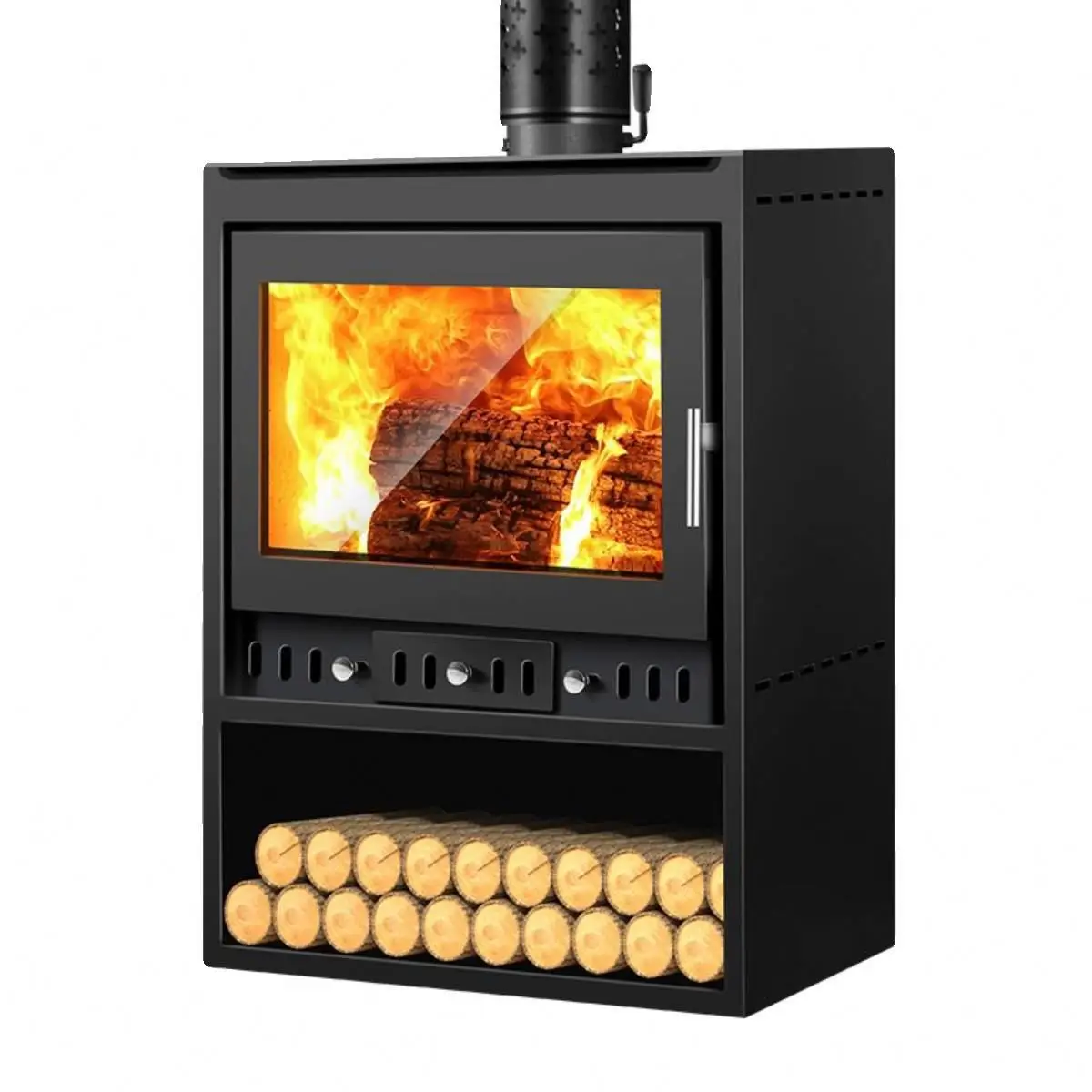 Heating-equipment Bio Fuel Carbonization Furnace Fireplace Indoor Wood Burning Fireplace Cast Iron Wood Stove China Industry