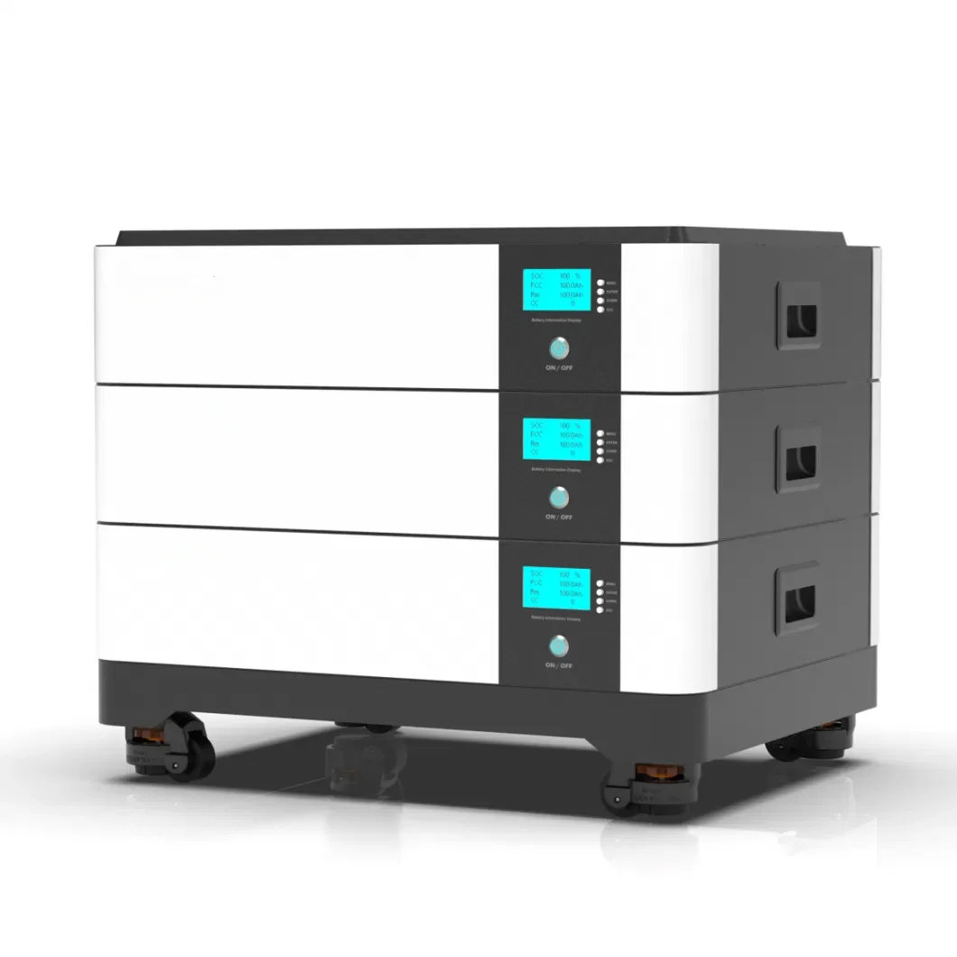 300ah 200ah 100ah Stacked Lithium Battery Energy Storage 6000 Cycles 3