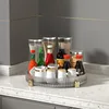 Étagère rotative simple couche [blanc transparent]