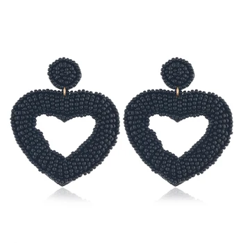 Fashion Colorful heart beaded earrings For Women Wholesale NS10017