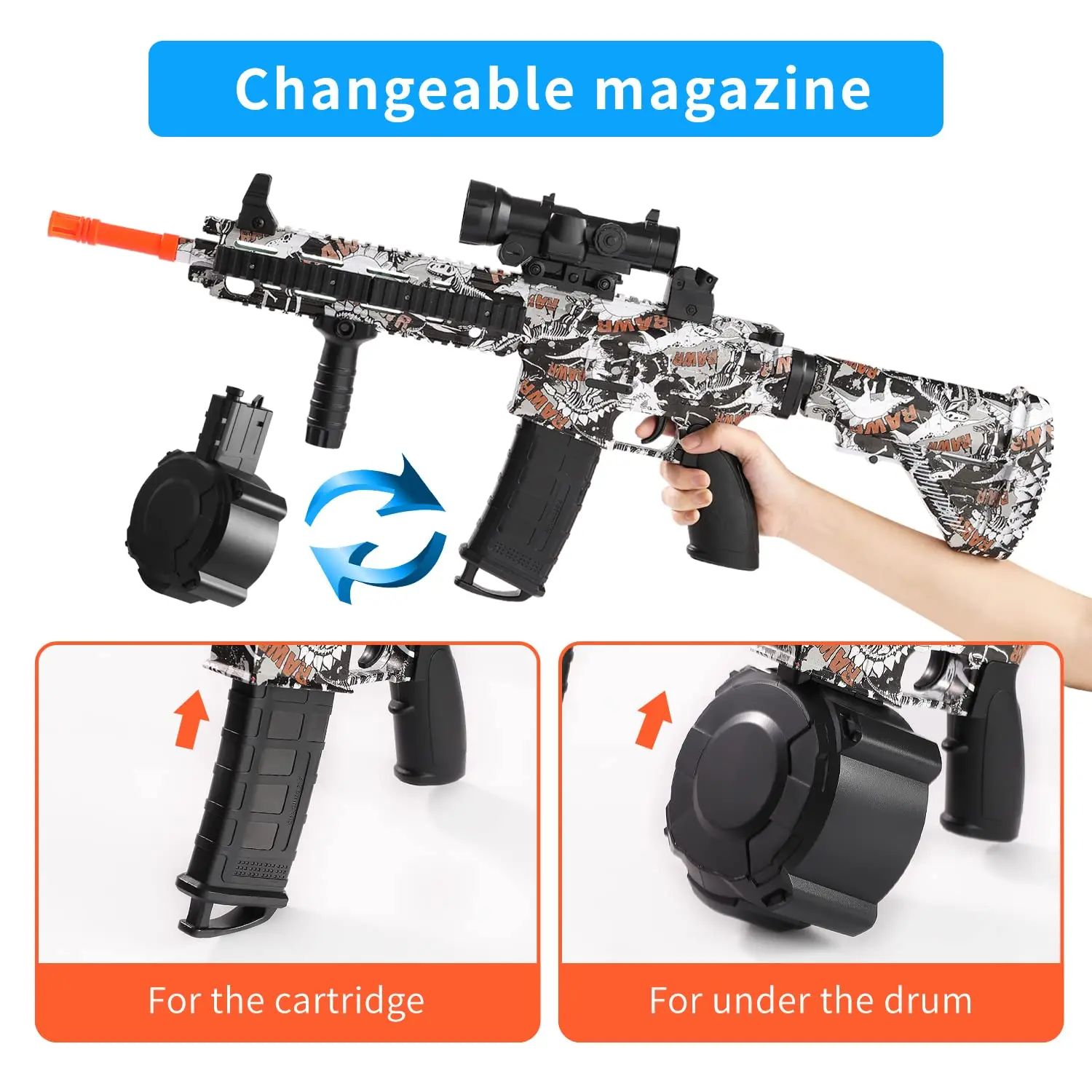 Children electric water gun toys garden SMG boys outdoor play beach rafting to play fights uzi water gun