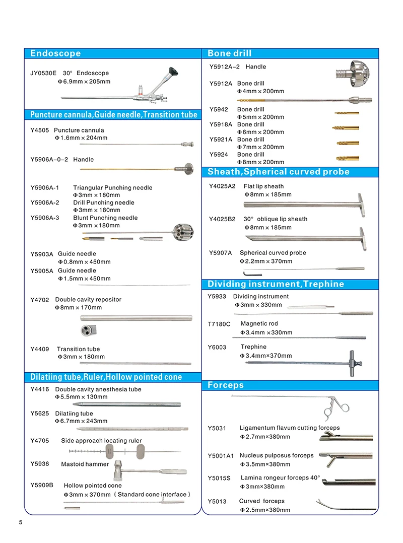 Orthopedic Endoscopic Surgical Instruments Diskoscope Spine Discectomy