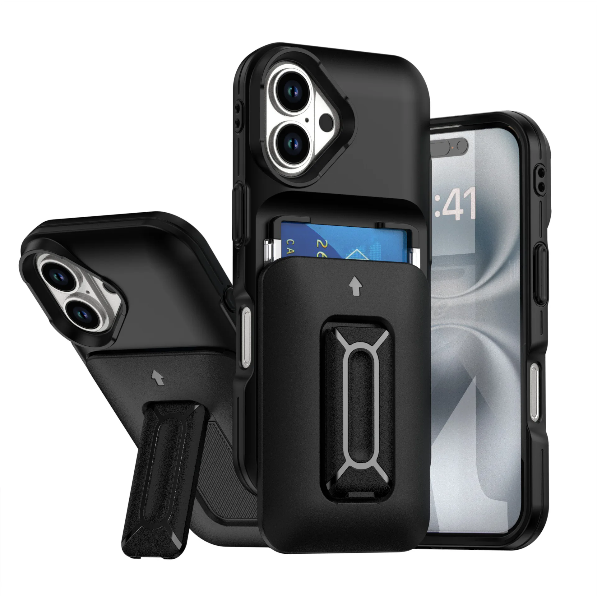 Suitable For Pro Max Lanyard Phone IPhone 16 17 AIR Stand Case With Card Slot_voghion.com