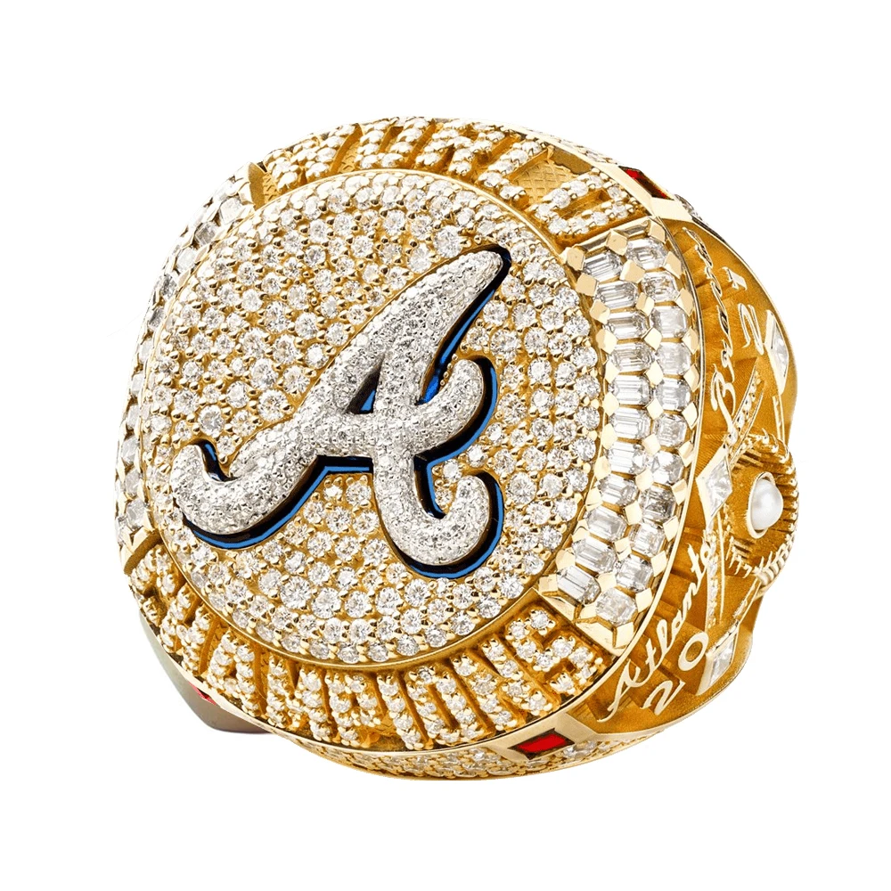 HOT SALES CUSTOM MLB 2021 ATLANTA BRAVES CHAMPIONSHIP RING CUSTOM CHAMPIONS RING FOR MEN'S TITLE CHAMPION RING JEWELRY