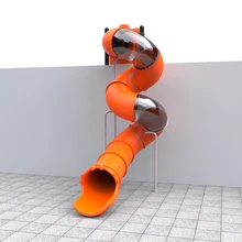 Rotational molding Playground Pipe slides Plastic Slide for kids large outdoor amusement equipment