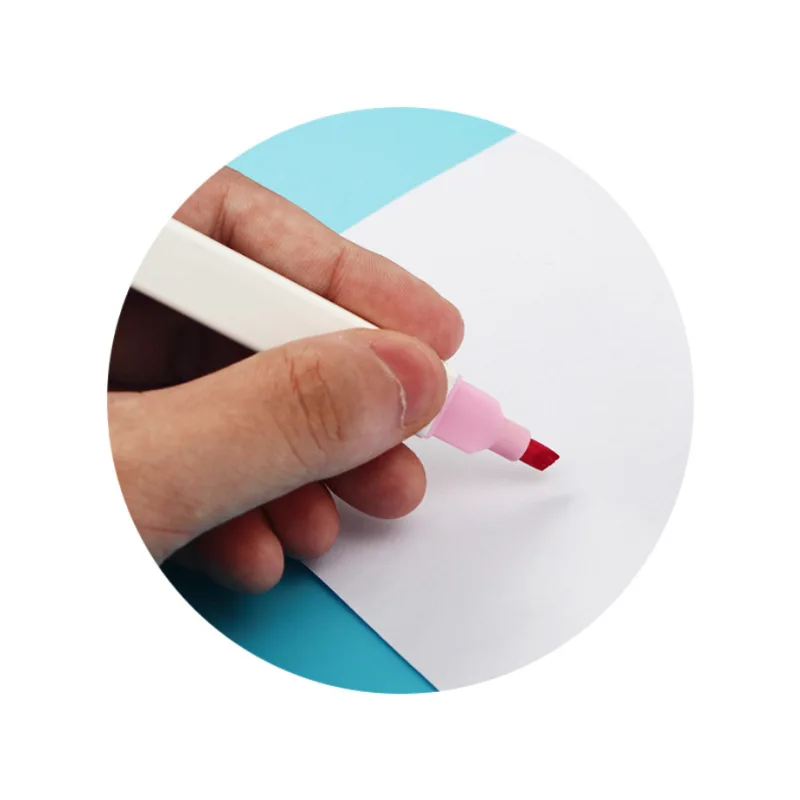 Набор мягких косых наконечников стираемый маркер яркие цветные пластиковые маркеры для студенческой книги пастельный стиль школьного использования-бумажный материал