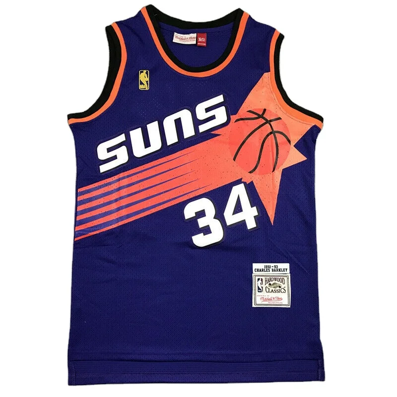 CHARLES BARKLEY  Phoenix Suns 1992 Home Throwback NBA Basketball Jersey