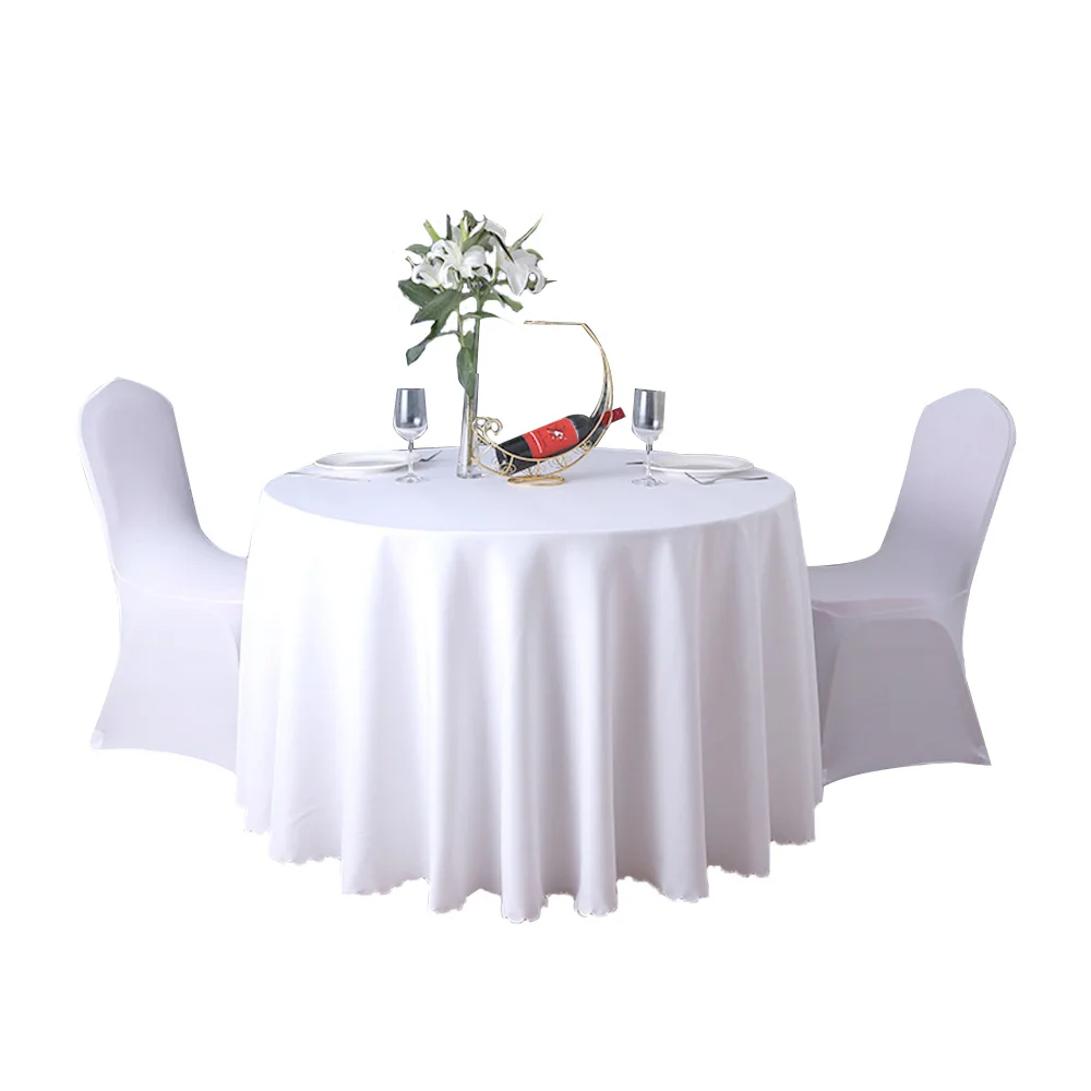 Белая круглая скатерть из Дамаска индивидуального размера жаккардовая ткань для свадебного и церковного стола банкета ресторана домашней