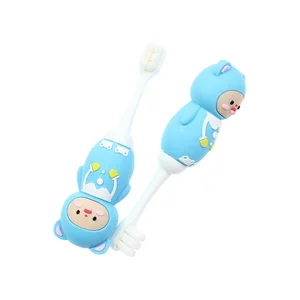 Kids Oral Care Cute 3D Children Manual Toothbrush Anti Slipped Handle Toothbrush with ultra Soft Bristle