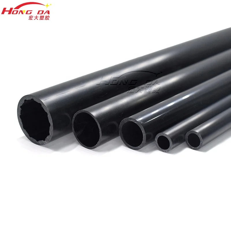 OEM Design Customizable Black ABS Round Profile Tubes PVC Plastic Pipe Extruded ABS Tube for Toy