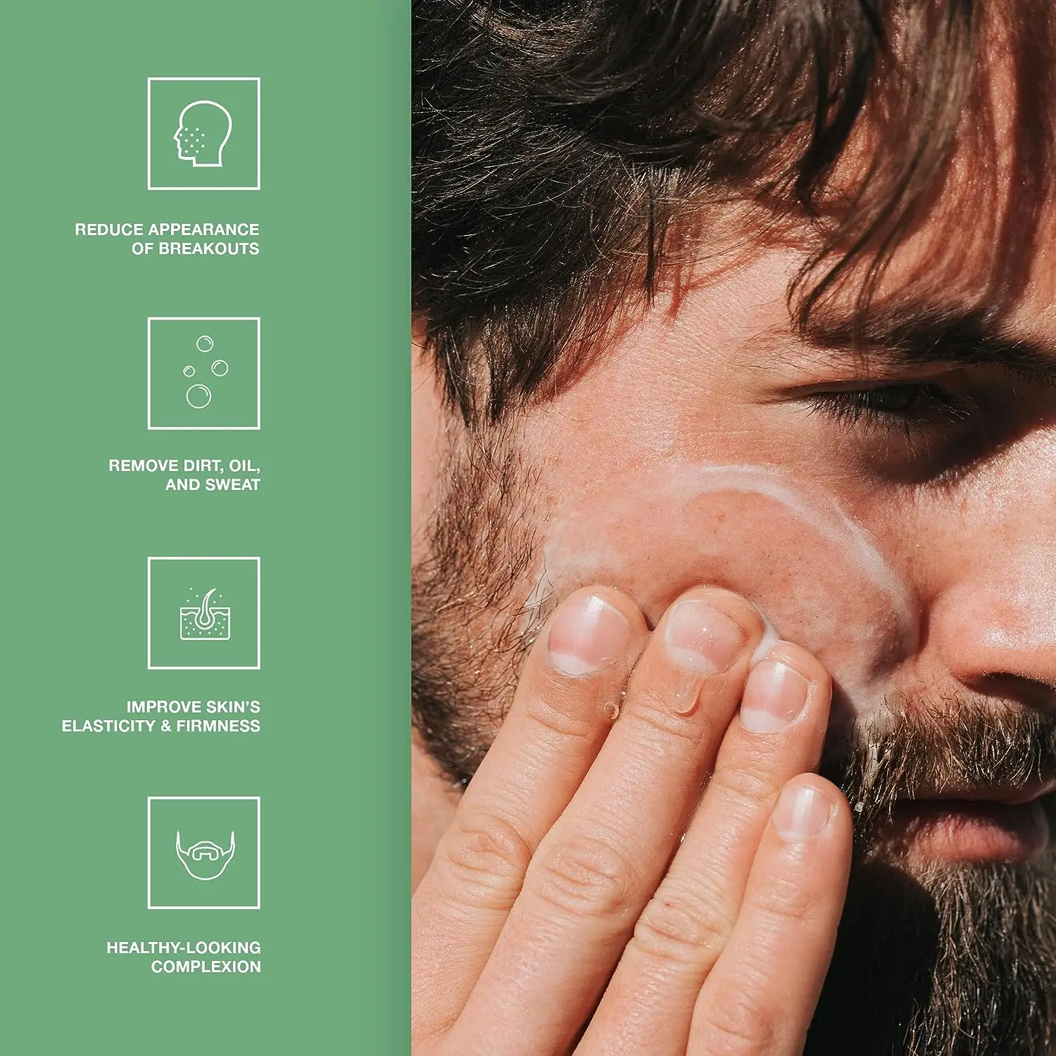 Natural Organic Skin Care Set For Men Antiaging Moisturising Cleanser