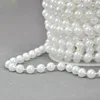 Un mètre de perles de fil de coton 6 mm (blanc)