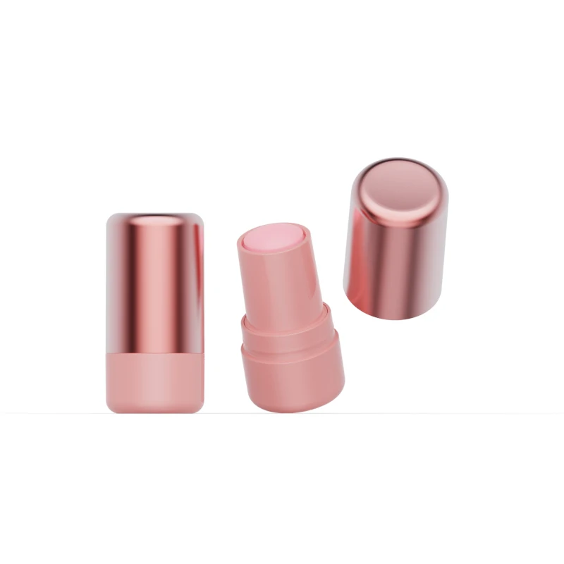 Choebe New pp 7ml Mini Vacuum Plating pink Top Fill Bottom Fill Cosmetic Packaging Rotating Lip Balm Tube Lipstick Container