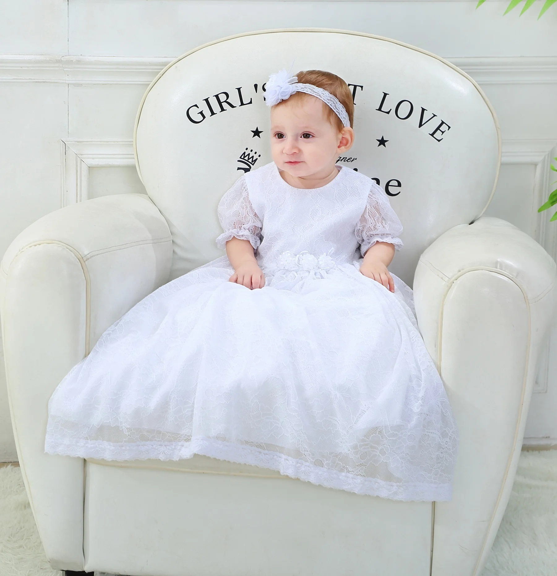 Nimble Baby Infant Boutique Clothing Flower Christening Decorations Full  Lace Outfit 0-12m Baby Christening Dress Infant - Buy Christening Dress  Infant,Christening Decorations,Baby Infant Boutique Clothing Product on  