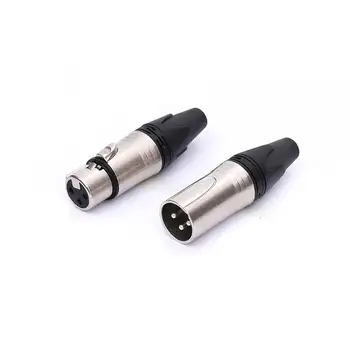 XLR Connector Microphone Speaker Cable XLR Audio Jack 3 Pin Terminal Male Plug Inline Wire Connector
