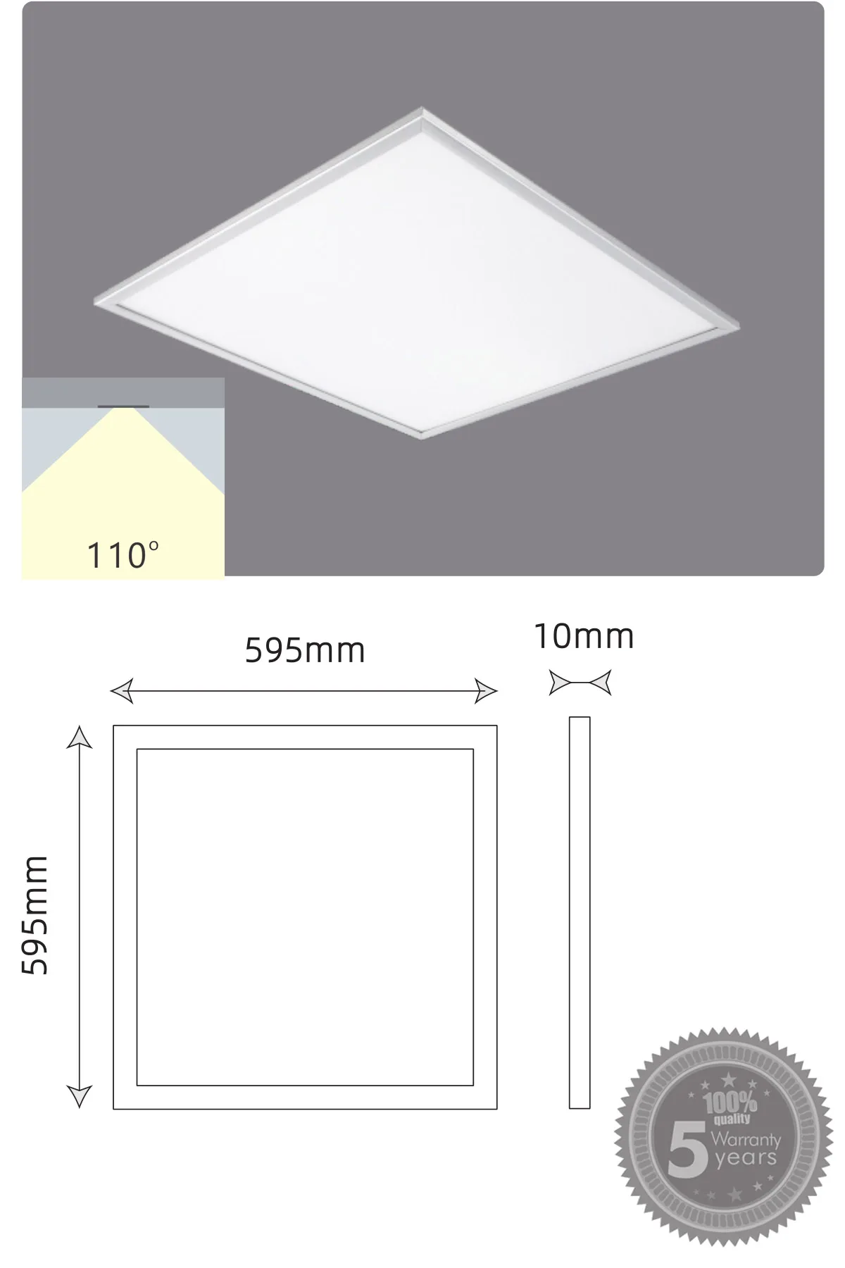 Modern Aluminum Commercial Office Recessed Mounted Lighting 40W Square ...