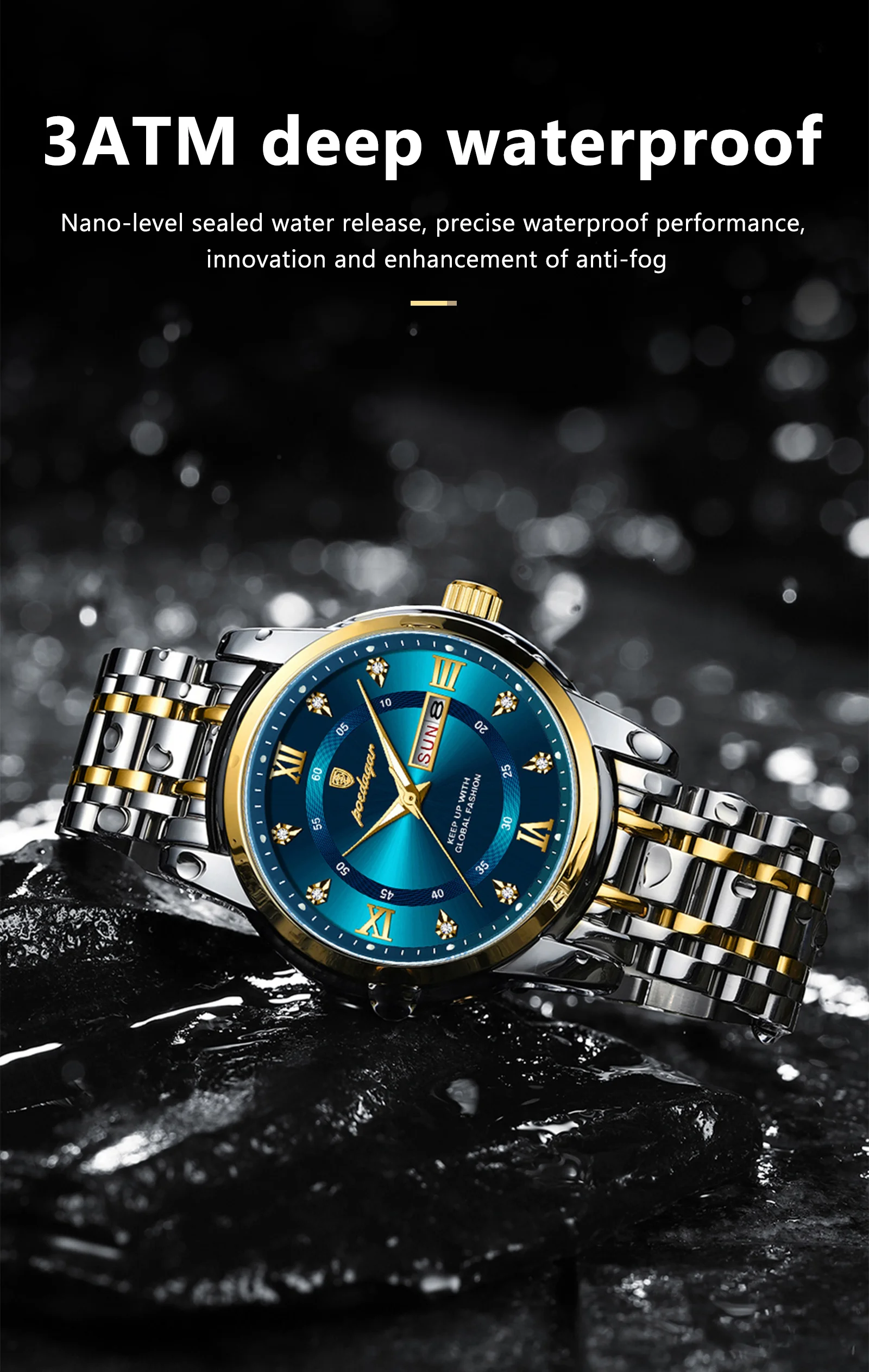 Poedagar 936 Man Quartz Wristwatch for Men Luxury Luminous Stainless Steel Montre Homme RelojesNew Business Fashion Casual Watch