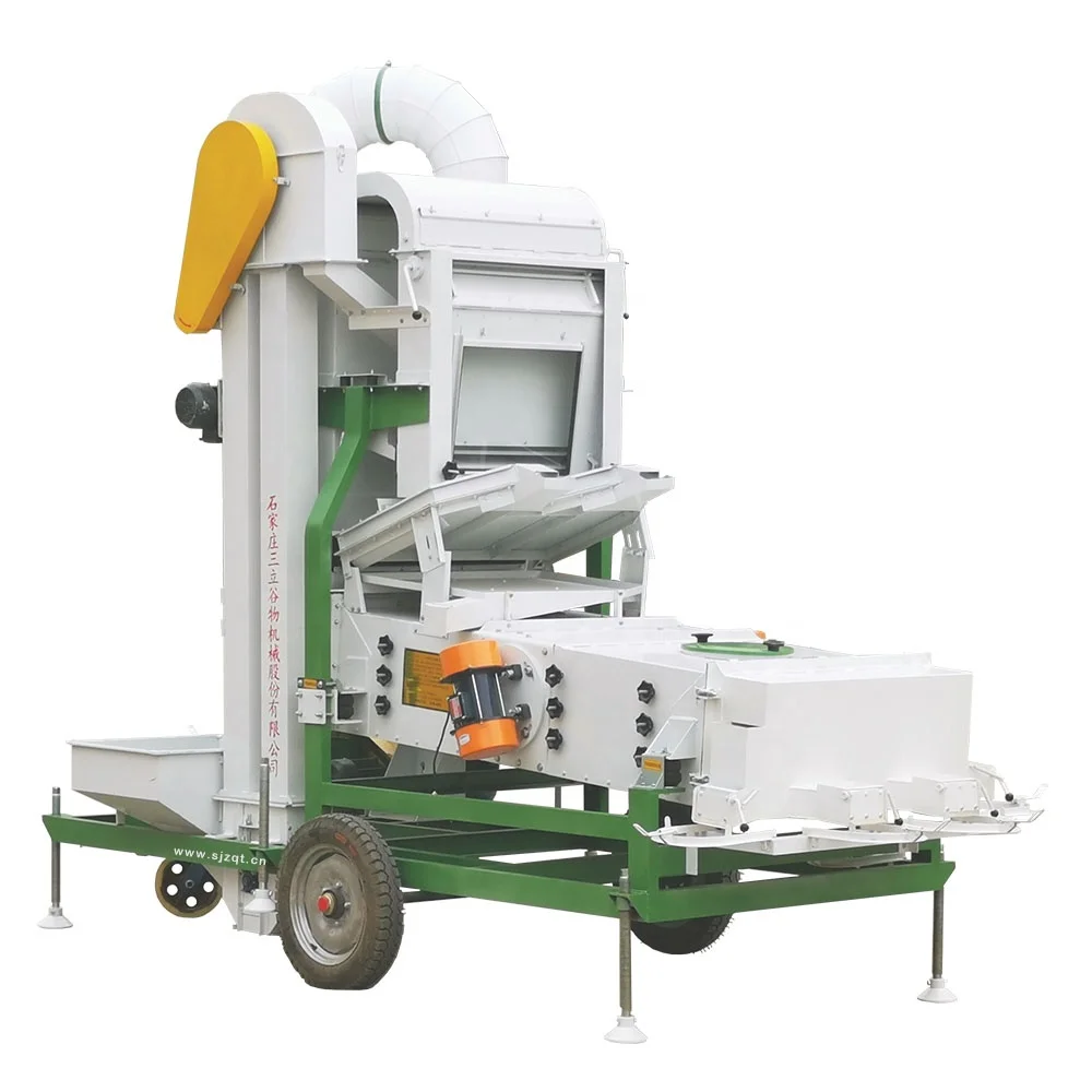 Multi-function air Aspiration Destoner Screener Combination Sesame Flax Millet Quinoa Horseradish Hemp Seed Cleaning Machine