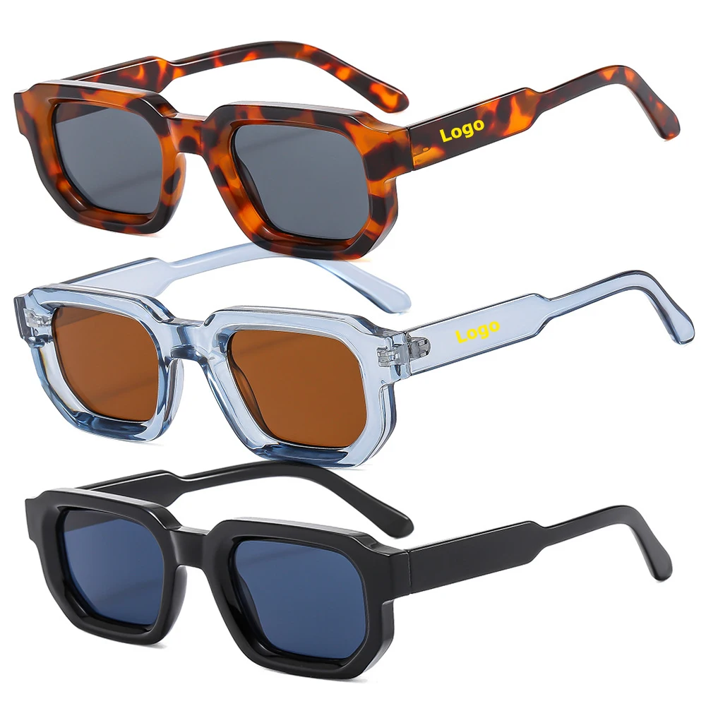 688 Retro Classic Square Sun Glasses UV400 Ins Hot Thick Frames display picture 1